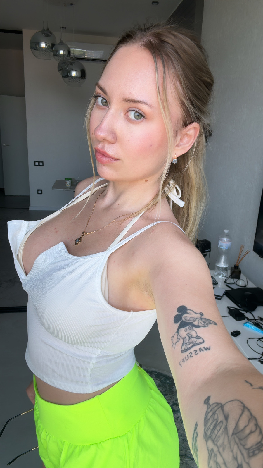 KateV in her underwear in Tirana